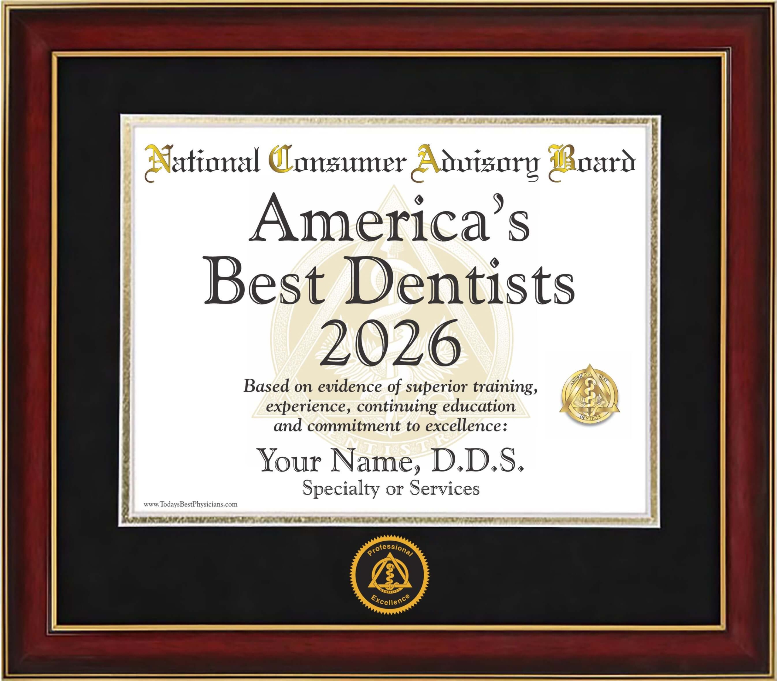 America Best Dentists Plaque 3