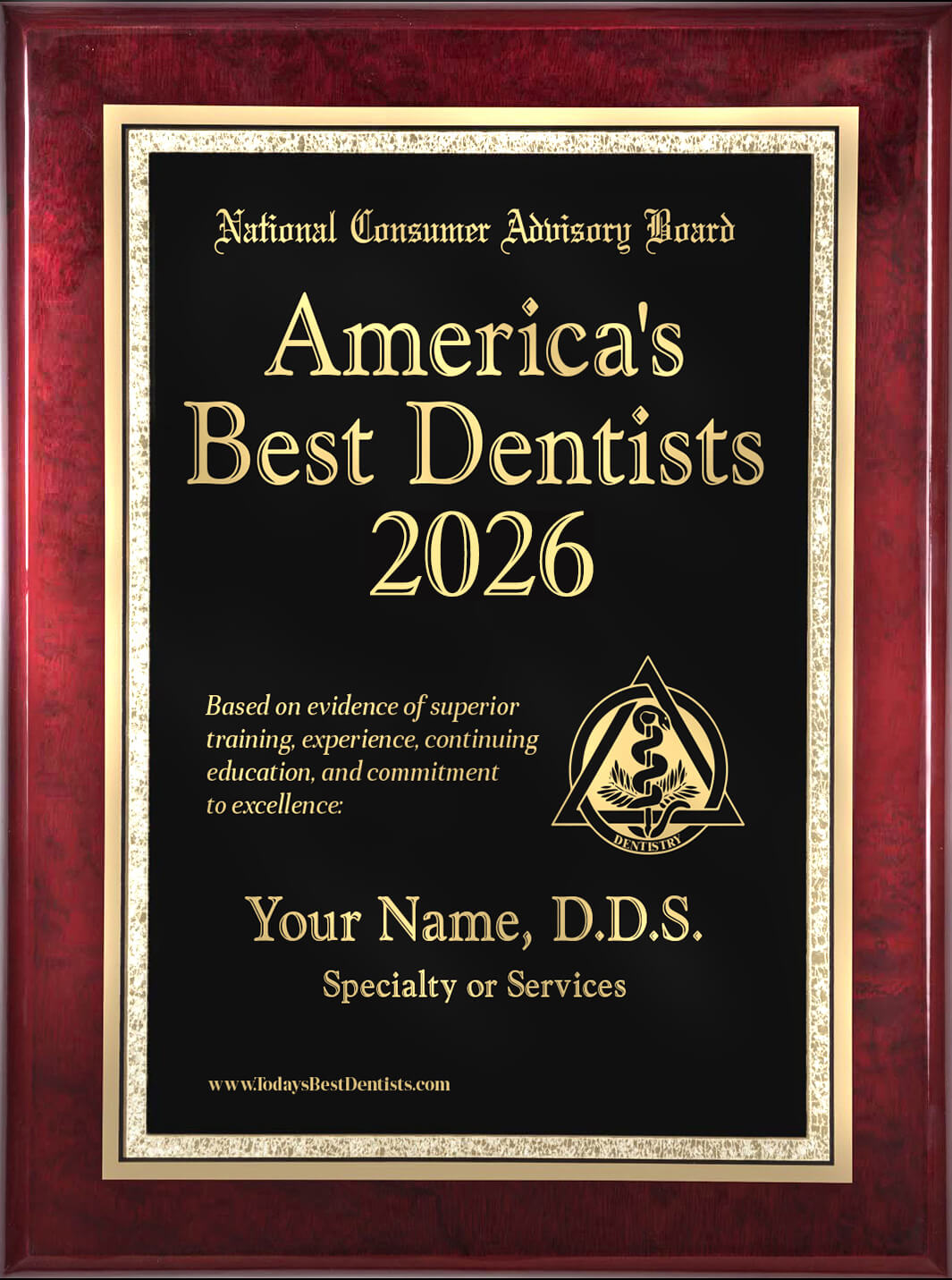 America Best Dentists Plaque 2